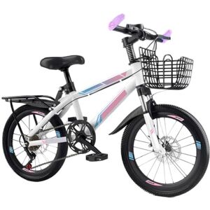 XUDAN Kids Bike 18-20-22-24-26 Inch, Boys Girls For Kids Ages 8-16 Mountain Bikes, 7 Speed Bike Height Adjustable Max Load 100 KG Comes With A Basket And Multiple Colors To Choose From