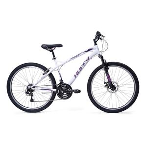 Huffy Extent Women's Mountain Bike 26 Inch Wheels 18 Gears Gloss White & Purple Front Suspension