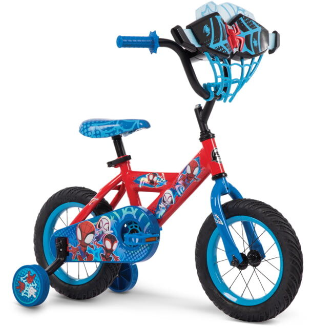 Photos - Bike Huffy Spidey & His Amazing Friends Kids  - Boys, Red/Blue/Black, 12 in 