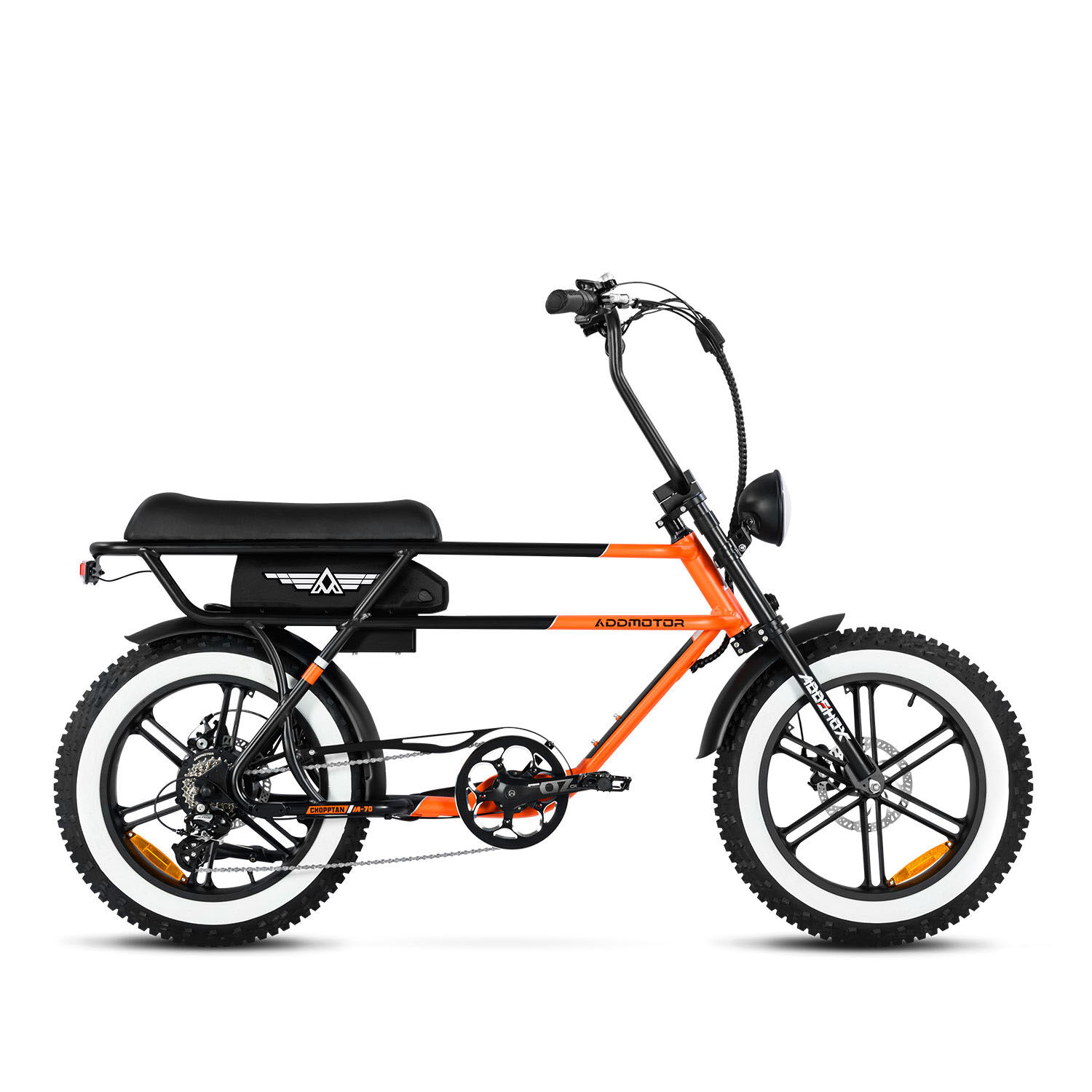Addmotor Retro moped  Cruiser Electric Bike 2023, Ebike FatTire Designed for City, 750W Motor, 48V*20AH Battery, Orange