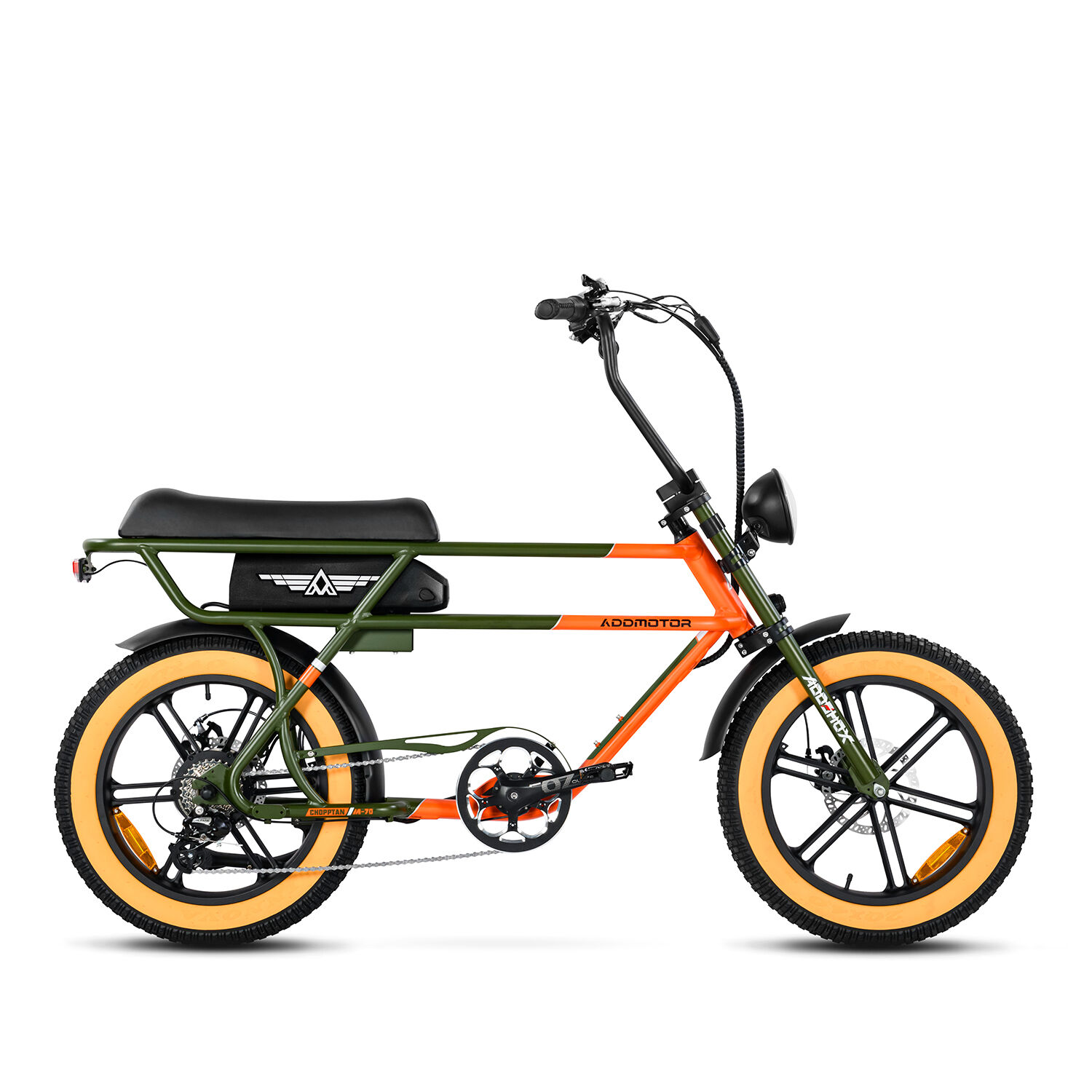 Addmotor Retro moped  Cruiser Electric Bike 2023, Ebike FatTire Designed for City, 750W Motor, 48V*20AH Battery, Vintage Green