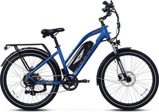 Addmotor Electric Bike Longest Range 125+miles 20Ah Step Thru Urban Electric Commuter bike, Neptune Blue