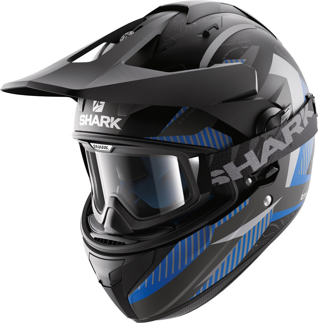 Shark Explore-R Peka Mat Crossoverhelm Schwarz Blau S