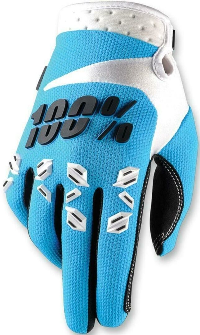 100% Airmatic Motocross Handschuhe Weiss Blau 2XL
