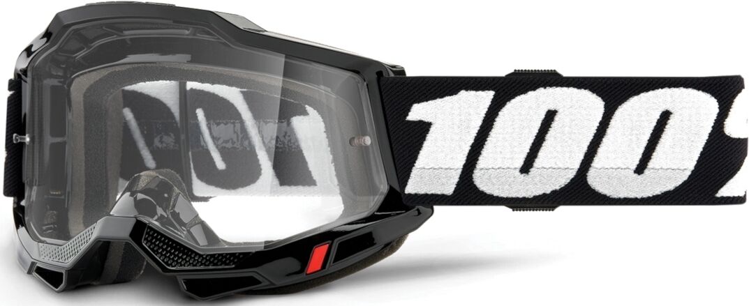 100% Accuri II Motocross Brille Schwarz Einheitsgröße