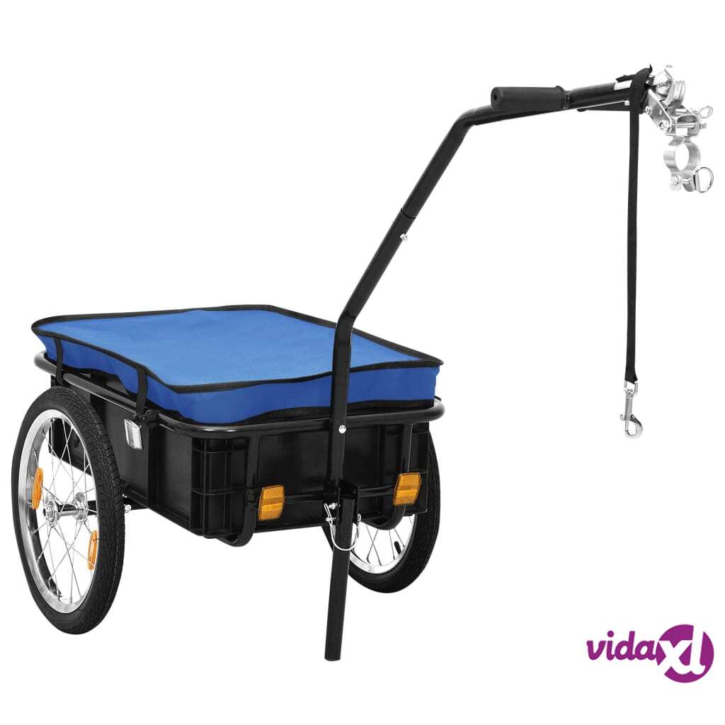 vidaXL Bike Cargo Trailer/Hand Wagon 155x61x83 cm Steel Blue