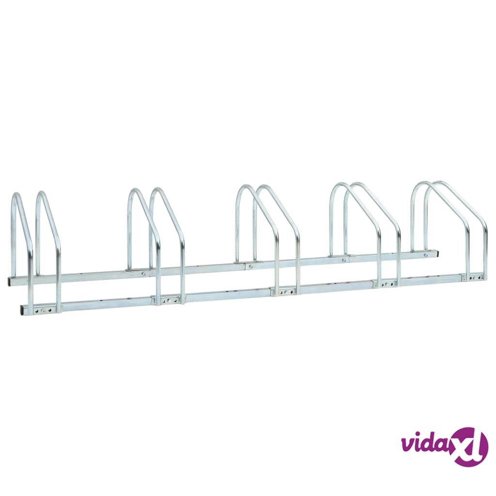 vidaXL 5-Bike Parking Floor Rack 136x33x27 cm Steel