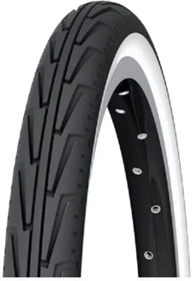 Michelin City'J  Access Line 20x1.375 (37-451)  Bande de roulement noir, flancs blanc Tubetype