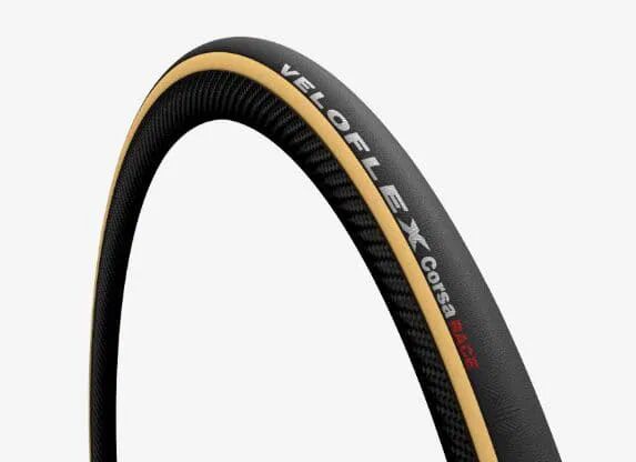 VELOFLEX Corsa RACE   700x25C (25-622)  Bande de roulement noir, flancs beige Tubetype Compressed Pes/Co corespun Natural rubber and silica exclusi...