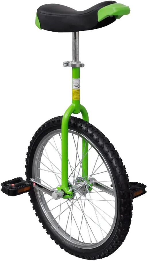 vidaXL Monocycle réglable Vert 20 pouces