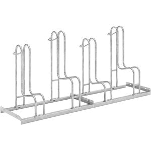 kaiserkraft Standparker, einseitig, Reifenbreite bis 64 mm, 4 Stellplätze