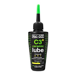 Muc-Off C3 Ceramic Dry Chain Lube Trocken Kettenöl Fahrrad, 50 ml Premium Schmierfett Kettenfett, Kettenspray Fahrrad, Mit UV-Tracer-Farbstoff Für Trockene und Staubige Bedingungen