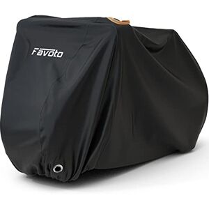 Favoto Fahrradabdeckung Fahrrad Abdeckplane Wasserdicht für 2-3 Fahrräder 210T Oxford-Gewebe Fahrradgarage Fahrrad Plane Schutzhülle Abdeckhaube mit Beutel 200 x 105x 110CM Schwarz