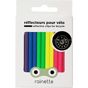 Rainette Unisex Reflektoren für Fahrradreifen   Neon   360° Reflexion   12 Stück Reisezubehör – Geldbörse, Neonfarben, Einheitsgröße