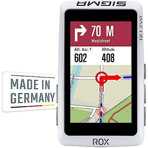 Sigma ROX 12.1 EVO Basic Set White Fahrrad-Navi Fahrrad Europa Bluetooth, GPS, GLONASS