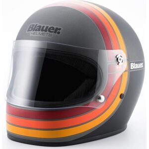 Blauer 80's Helm L Silber