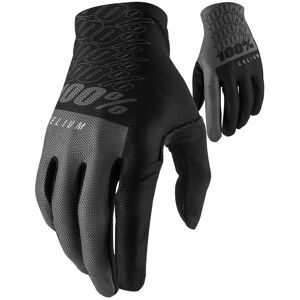 100% Celium Fahrrad Handschuhe S Schwarz Grau