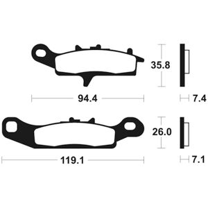 TECNIUM Bremsbeläge Quad Sintermetall - 01624798