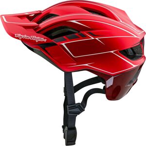 Troy Lee Designs Flowline SE MIPS Pinstripe Fahrradhelm XL 2XL Schwarz Weiss Rot