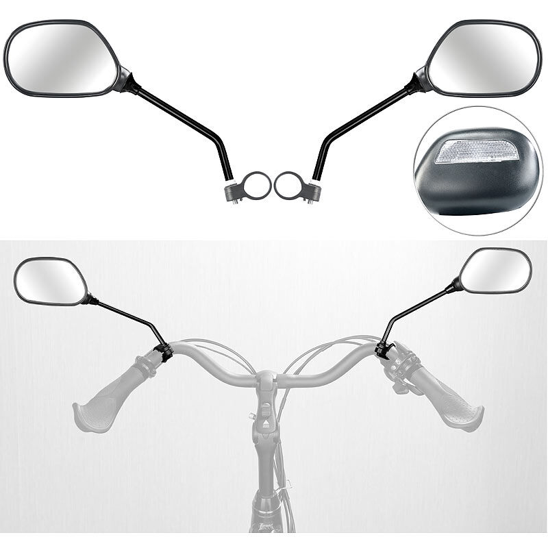 Pearl 2er-Set Fahrrad-Rückspiegel mit Lenkerhalterung, für rechts und links