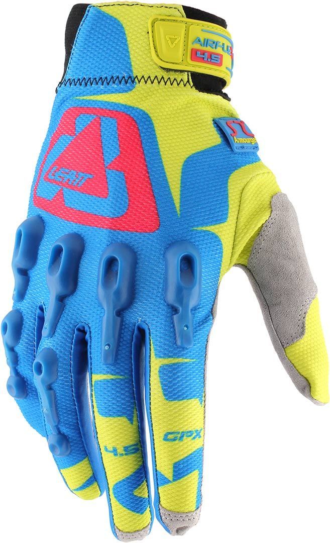 Leatt GPX 4.5 Lite Motocross Handschuhe XS Rot Blau Gelb