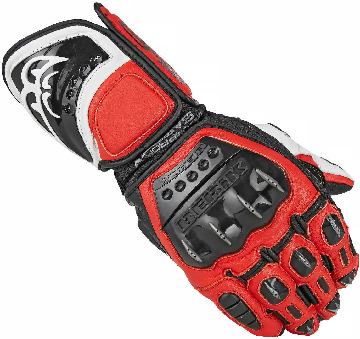 Berik Misano Motorradhandschuhe S Schwarz Weiss Rot