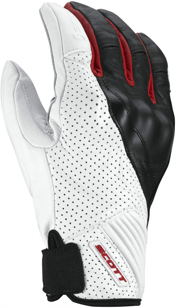 Scott Lane 2 Motorradhandschuhe 2XL Weiss Rot