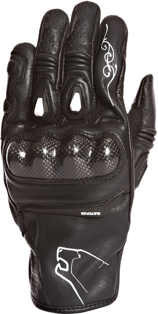 Bering Fever Damen Motorradhandschuh S Schwarz Weiss