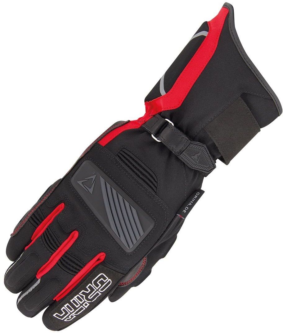 Orina Blizzard Wasserdichte Motorradhandschuhe XL Schwarz Rot