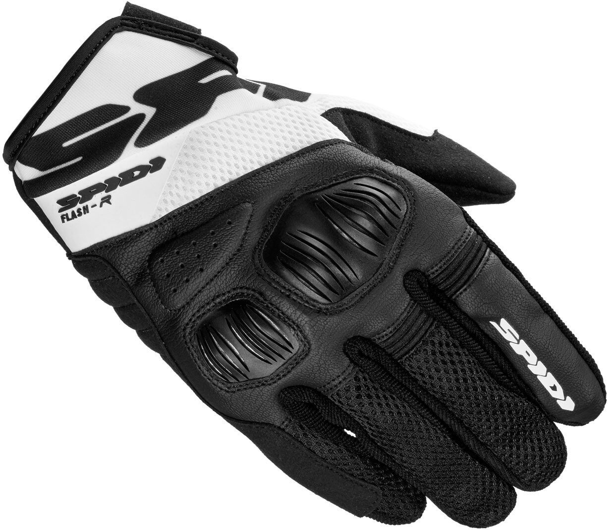 Spidi Flash-R Evo Motorrad Handschuhe 3XL Schwarz Weiss