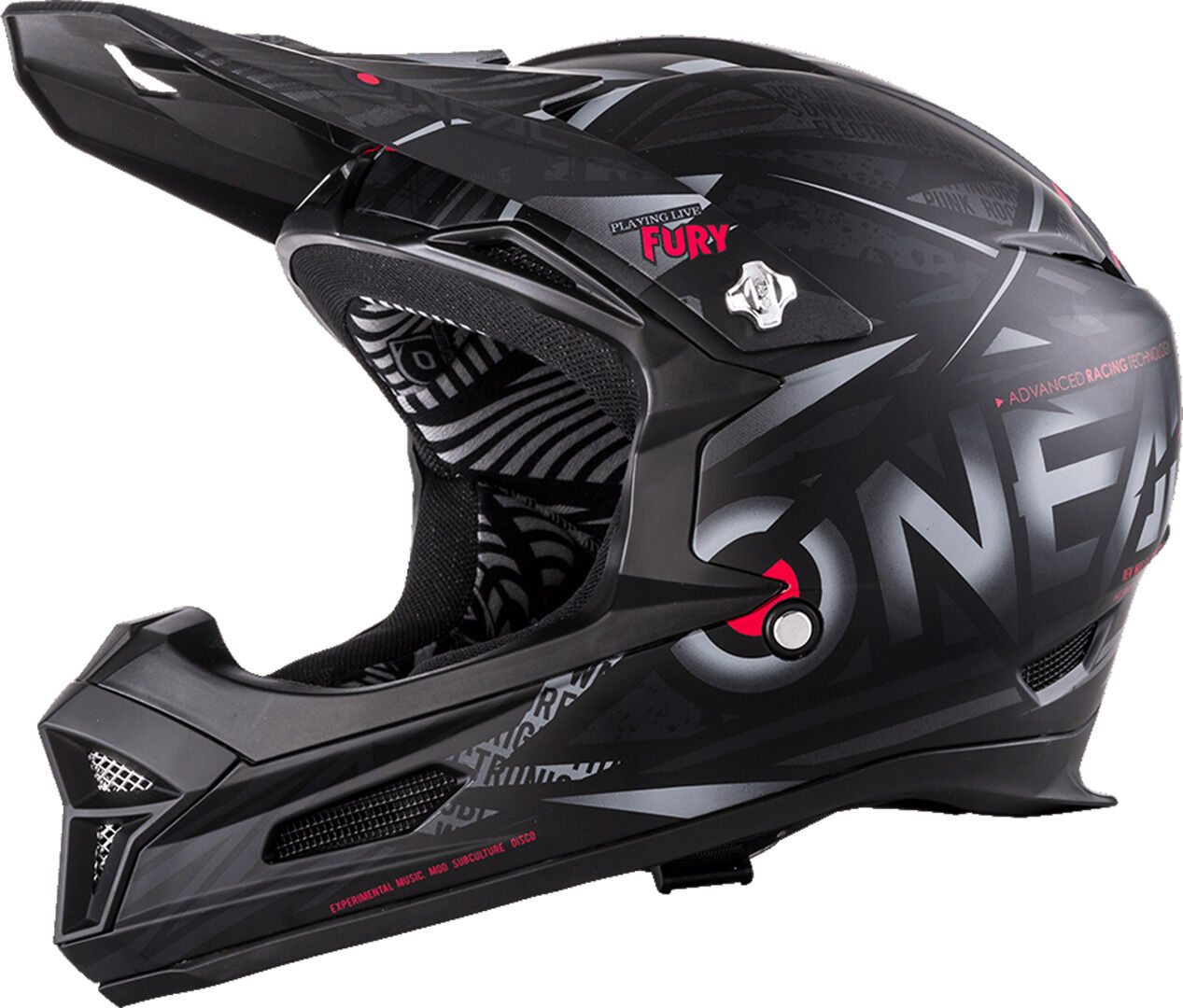 Oneal Fury Synthy Downhill Helm S Schwarz Grau