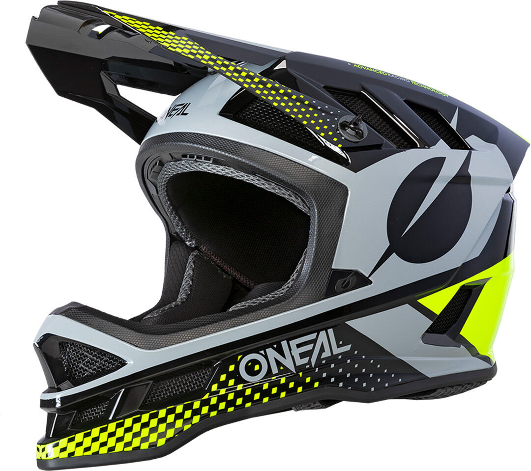Oneal Blade Polyacrylite ACE Downhill Helm XL Grau Gelb