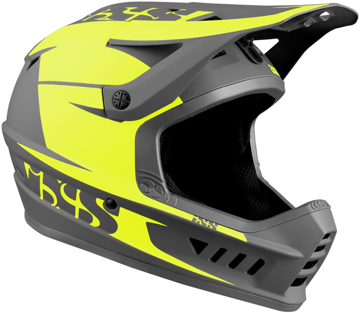 IXS XACT Evo Downhill Helm L XL Grau Gelb