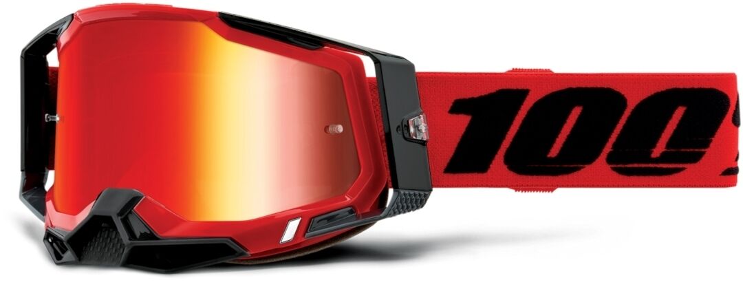 100% Racecraft II Motocross Brille Einheitsgröße Schwarz Rot
