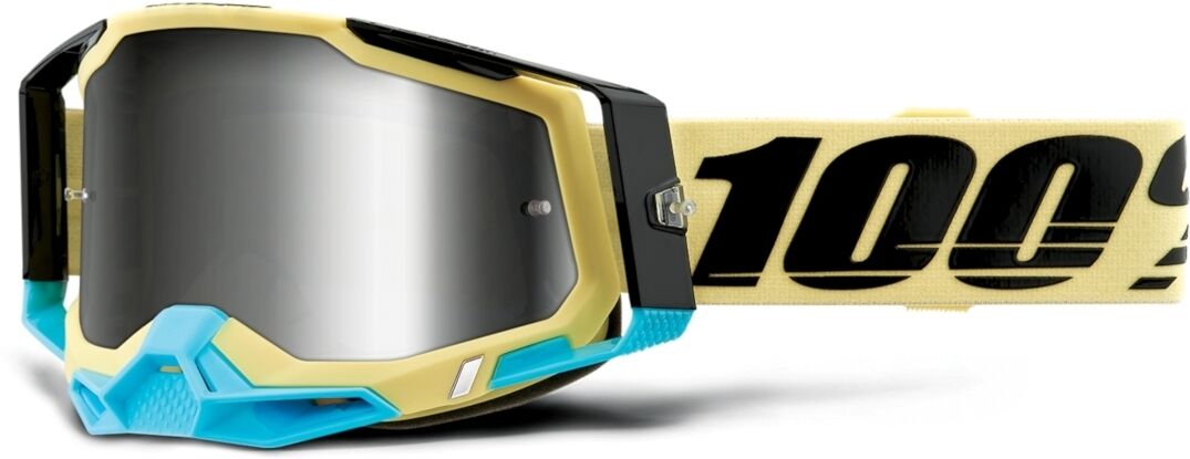 100% Racecraft II Airblast Motocross Brille Einheitsgröße Schwarz Gelb