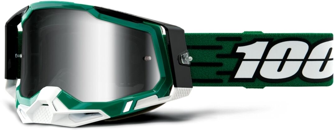 100% Racecraft II Milori Motocross Brille Einheitsgröße Schwarz Grün