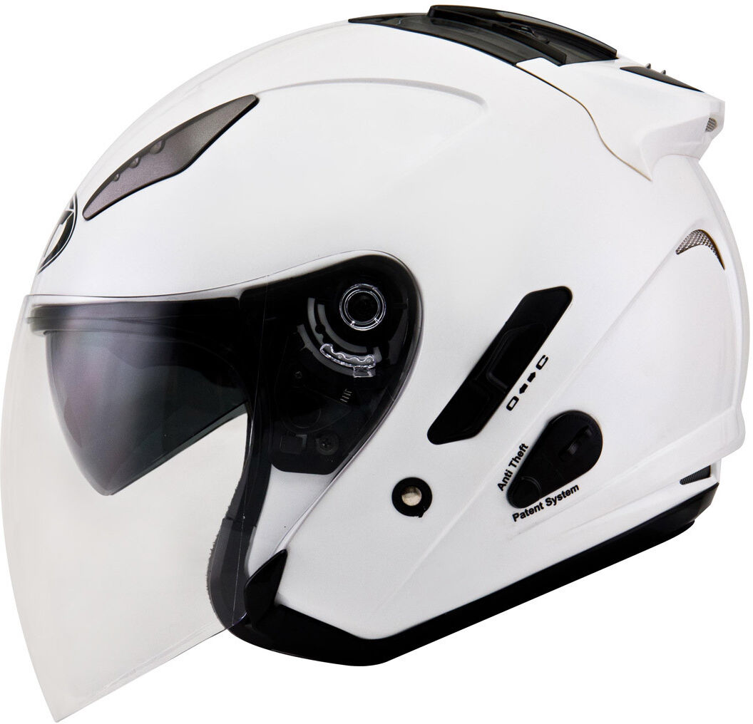 KYT Hellcat Plain Jet Helmet Jet Helma XL Bílá