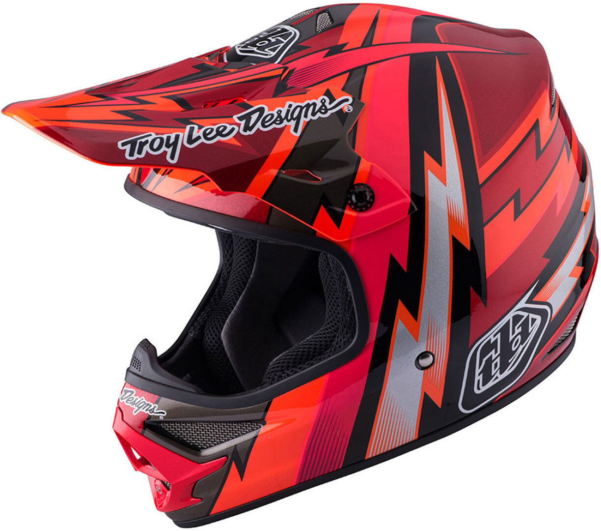 Troy Lee Designs Air Beams Motorcycle Cross Helmet Motocykl kříž helma S červená