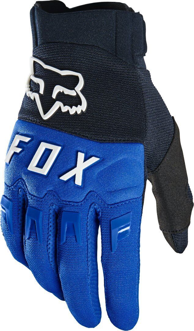 FOX Dirtpaw Motokrosové rukavice L Černá Modrá