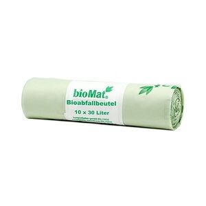 10 `bioMat` Kompostbeutel auf Stärkebasis 30 l 60 cm x 53 cm ohne Tragegriff