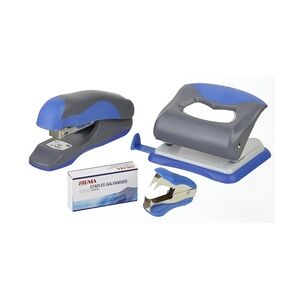 Sigma SPS02 Punch Stapler set, blau 4er-Pack