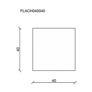 FN Neuhofer Flachleiste 95 cm 40 x 40 mm Buche