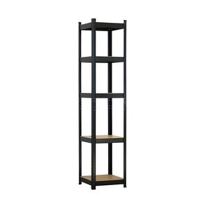 Modulares Regal mit 5 verstellbaren Regalböden, Schwarz, 180 x 40 x 40 cm, 175 kg, 7house