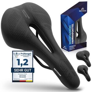 Nextcover® Fahrradsattel Mit Memory-Foam 2.0 Und [Volume-Air] Federung I - Akzeptabel Schwarz Mountainbike