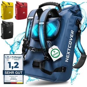 Nextcover® Neu 3in1 Fahrradtasche Für Gepäckträger [Aquashield] - Verwendbar Als - Akzeptabel Blau 25L