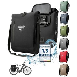 Mivelo - 3 In 1 Fahrradtasche - Rucksack - Umhängetasche Wasserdicht, Inkl. - Sehr Gut Schwarz 20L