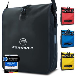 Forrider Schwarz Fahrradtasche Für Gepäckträger Wasserdicht Reflektierend I 22l - Sehr Gut Schwarz 22L