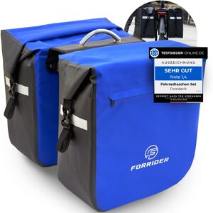 Forrider 2er Set Fahrradtaschen Für Gepäckträger Wasserdicht Reflektierend - Wie Neu Blau 44L