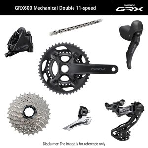 Vollständige Gruppe Doppelfahrrad Shimano GRX 600 11 SPEED 172,5 mm, 11-32T Noir 46x30T