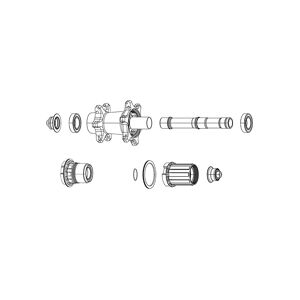 Satz Nabenbuchsen für Vorderradscheibenbremsen Zipp Sram Zr1 Noir 12x100 mm